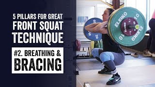 Front Squat Pillar 2  Breathing amp Bracing  JTSstrengthcom [upl. by Ozkum]