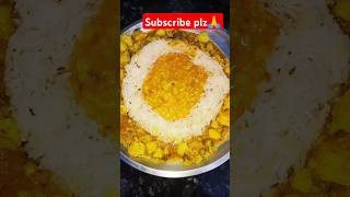 Jeera rice with 2 combination daal nd sabji 😋explore youtubeshorts [upl. by Melosa]