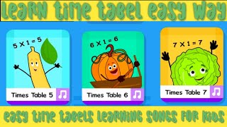 learn time table in easy way  time tabel song [upl. by Aidroc582]