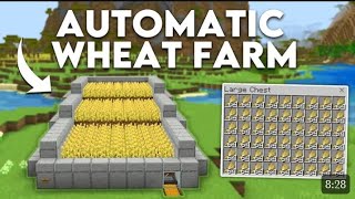 Minecraft Easiest Auto Wheat Food Farm 121 Tutorial [upl. by Lias]