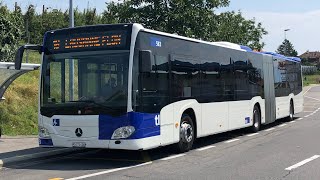 De Crissier Timonet à LausanneFlon  Ligne 18 Mercedes Citaro Benz articulé tl [upl. by Wendelin]