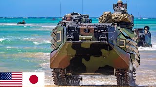 US Marines AAV Amphibious Assault Vehicles Water operations in Japan [upl. by Faubert]