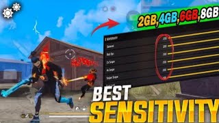 Secret DPI  Best Sensitivity For Headshot ⚙️ 2GB  3GB  4GB  6GB  8GB  12GB RAM  FREE FIRE [upl. by Assirok]