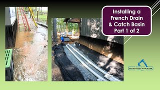 Installing a French Drain amp Catch Basin  Not my usual methods Part 1 of 2 [upl. by Naitsirhk]