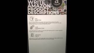 5 STEPS TO WRITE AMAZON PRODUCT DESCRIPTION EXPLAINED IN 1 MINUTE shorts [upl. by Akeit818]