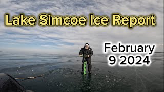 Lake Simcoe Warm Front Ice Report February 9 2024 [upl. by Dnaltiak]