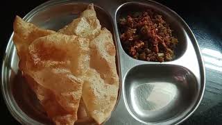 Chavalikayi  Gori kayi Palya With Puri amp Molake kalina recipe [upl. by Aicilif]