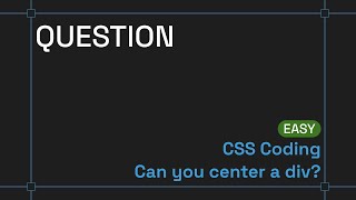 Can you center a div  CSS Coding  Easy Practice Question  Frontend Hire [upl. by Arlinda908]