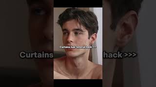 Curtains hair hack tutorial haircare hairstyle glowuptips glowup menshair bodycare [upl. by Sherris]