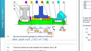 Guidage en rotation Correction exercice Bac 2009 Session principale Part 1 [upl. by Nahtonoj]