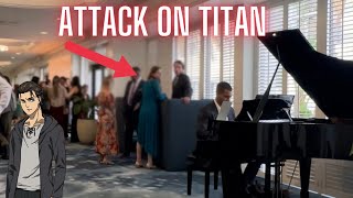 I played Attack on Titan on piano at a wedding [upl. by Gerianne]