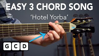 Play Hotel Yorba by The White Stripes w the EASY chords G C and D [upl. by Giddings]