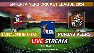 🔴 ECL Live  Bangalore Bashers vs Punjab Veers Live  BB vs PV  Live Cricket Match Today [upl. by Nosnehpets]