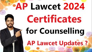 APCertificates For CounsellingAP LAWCET 2024 [upl. by Yralam]