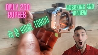 led torch light unboxing and review  viral torch only 250 rupees [upl. by Evilo]