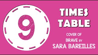 9 Times Table Song Brave by Sara Bareilles Laugh Along and Learn [upl. by Rhoads913]