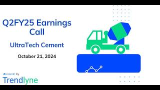 UltraTech Cement Earnings Call for Q2FY25 [upl. by Eatnohs]