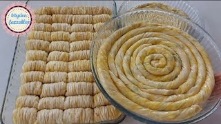 HAMURUNU AKŞAMDAN YOĞUR‼️SABAHA 1 HAMURDAN HEM BAKLAVANI HEM BÖREĞİNİ YAP✅burma baklava✔börek tarifi [upl. by Nrehtac]