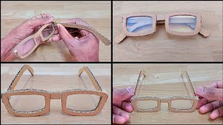 How To Make Glasses Out Of Cardboard DIY [upl. by Ecyar]