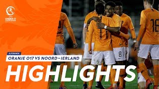 Highlights Oranje onder 17  NoordIerland 20032019 EK 2019kwalificatie [upl. by Ahusoj]