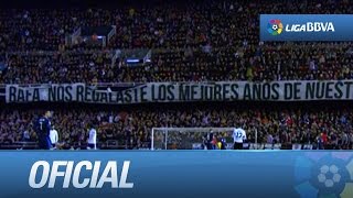 Pancarta de agradecimiento a Rafa Benítez en Mestalla [upl. by Silbahc810]