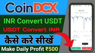 Coin DCX me INR ko USDT kaise convert kare  How to convert INR into USDT Coin DCX [upl. by Elata212]