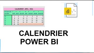 Power BI Calendrier [upl. by Retluoc958]