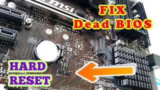 FIX BIOS Black Screen No Display✅  How to Hard Reset any Motherboard  MSI B450M JBAT1  Som Tips [upl. by Ajroj]