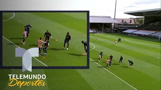 Ceballos y Nketiah casi se pelean a minutos del duelo ante el Fulham  Telemundo Deportes [upl. by Linsk]