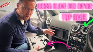 Corsa Glove Box Repair  Best amp Simple Way [upl. by Glasgo]