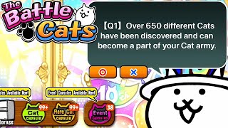 The Battle Cats 10Th Anniversary Part 3 Cat Quiz [upl. by Anyaj]