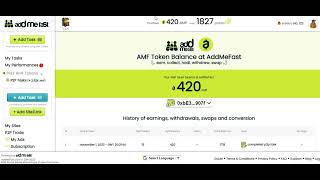 Addmefast review l convert points to AMF token l p2p task earn direct AMF [upl. by Lady213]