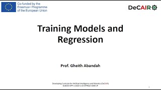 Lecture 08 Training Models and Regression [upl. by Avelin338]