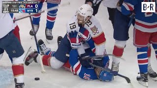 Chaos Breaks Out After Rangers Goal vs Panthers in Game 2  2024 Stanley Cup Playoffs [upl. by Rednasela]