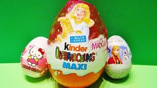 kinderägg maxi ägg kinder surprise eggs hello kitty disney frozen [upl. by Ragland]