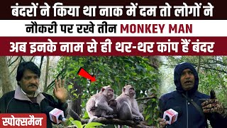 बंदरों ने किया था नाक में दम  तो नौकरी पर रखे Monkey Man  नाम से ही थरथर कांप हैं बंदर [upl. by Arevle]