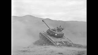 M26 Pershing tanks in the indirect fire role in Korea on August 24th 1950 [upl. by Laucsap918]