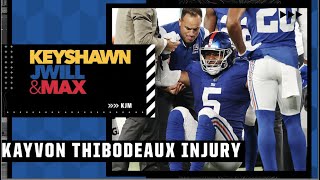 Rookie Kayvon Thibodeaux left the Giants preseason game with a knee injury  KJM [upl. by Anehsak]