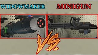 GTA 5  DLC Weapon Comparison  Widowmaker vs Minigun [upl. by Appilihp880]