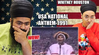 INDIAN Couple in UK React on Whitney Houston  Star SpangledBanner  EMOTIONAL [upl. by Slater]