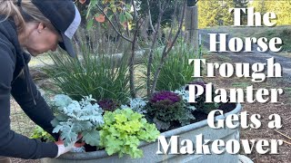 The Horse Trough Planter is Getting a Fall Makeover  A Gorgeous Fall Planting Combo [upl. by Noid296]