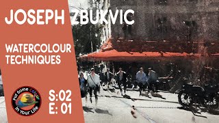 Joseph Zbukvic paints an amazing street scene in watercolour I Colour In Your Life [upl. by Rihaz38]