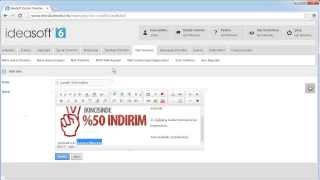 Yeni Ideasoft v6 Paneli  Mail şablonu oluşturmak [upl. by Docilu]