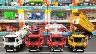 Metal Diecast Trucks Of Sprinkler Tank Truck Fire Truck Wingbox Truck Trailer Truck [upl. by Dammahum]