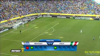 Penalty Italy 3x2 Uruguay Amazing Gianluigi Buffon FIFA Confederations Cup 063013 [upl. by Qifar846]