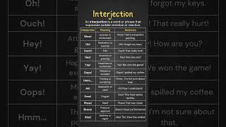 Interjections Definition and Example Sentences English Grammar Guide with Examples amp Usage Tips [upl. by Adaj912]