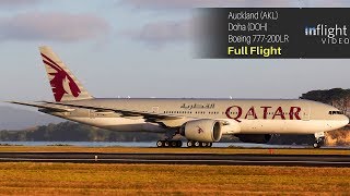 Worlds Longest Flight  Full Flight Qatar Airways Auckland to Doha  Boeing 777200LR [upl. by Rizzi644]