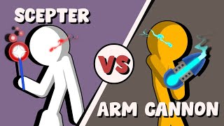 Supreme Duelist Stickman Animation Scepter vs Arm Cannon [upl. by Namar]