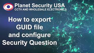 How to export GUID file and configure Security Question [upl. by Nrek954]