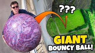 GIANT BOUNCY BALL Drop from 165m Dam [upl. by Azial]